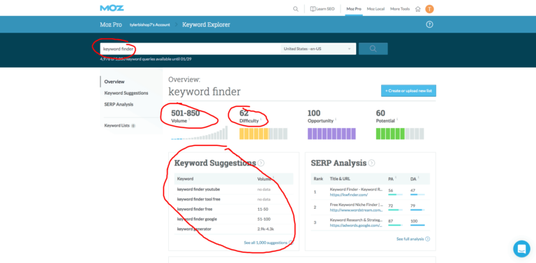 moz keyword finder - keyword explorer